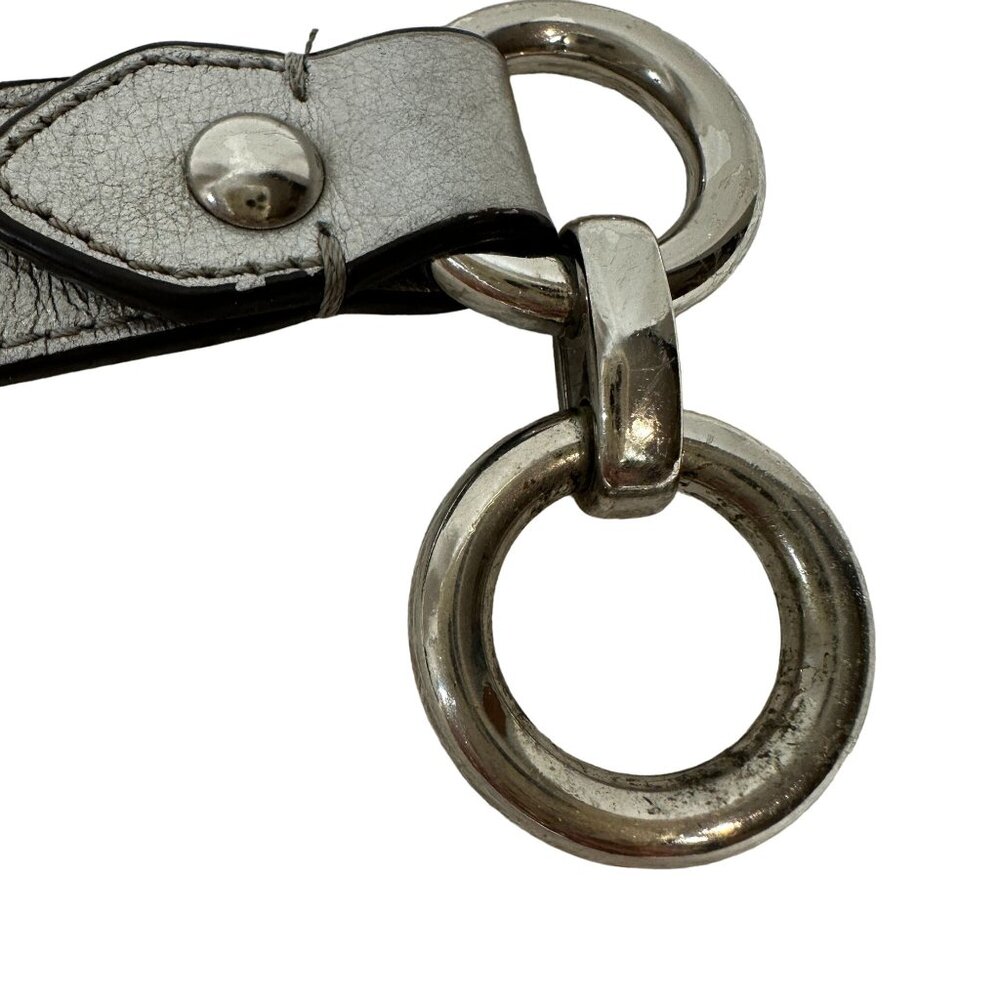 Coach Replacement Strap Silver Metallic Leather +… - image 4